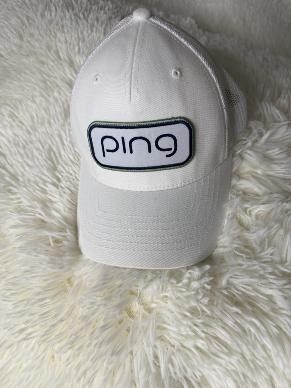 Ping White Mesh Trucker Golf Hat – Adjustable – Pre‑Owned - Picture 7 of 8